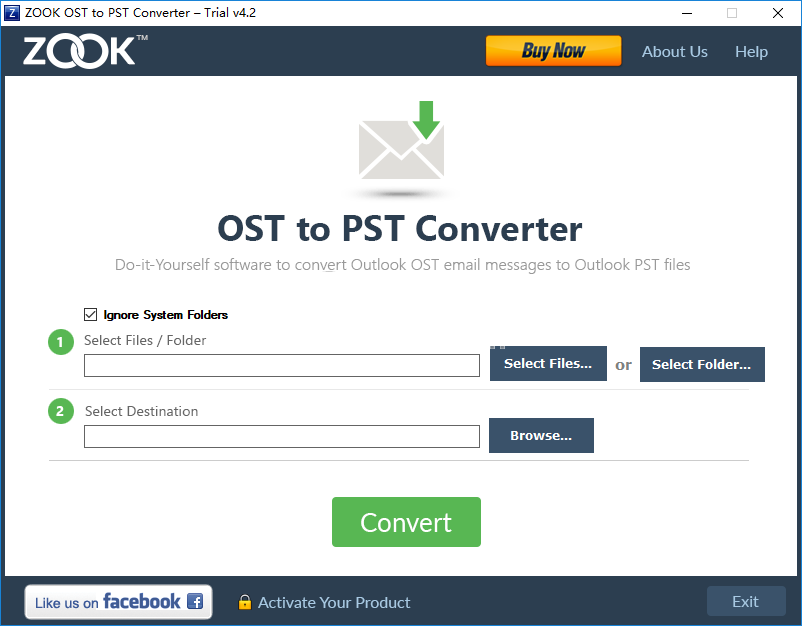 ZOOK OST to PST Converter
